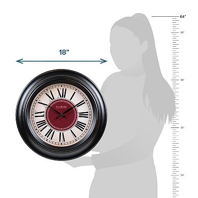 La Crosse Technology 18-in. Oil-Rubbed Bronze Barton Quartz Analog Wall Clock