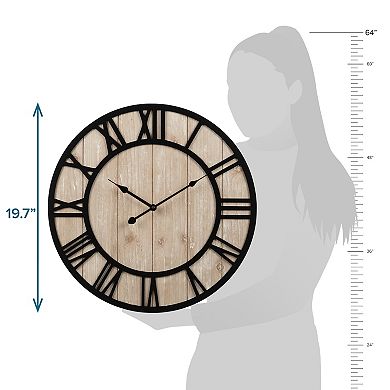 La Crosse Technology 19.7-in. Harper Wood Quartz Analog Wall Clock