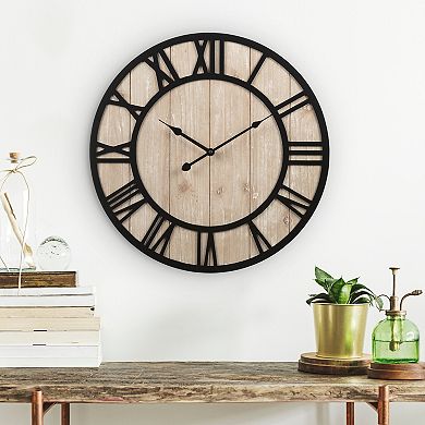 La Crosse Technology 19.7-in. Harper Wood Quartz Analog Wall Clock