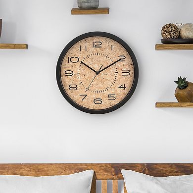 La Crosse Technology 12-in. Felix Cork Quartz Analog Wall Clock