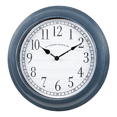 La Crosse Technology 16-in. Everly Gray Quartz Analog Wall Clock