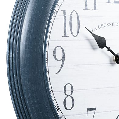 La Crosse Technology 16-in. Everly Gray Quartz Analog Wall Clock