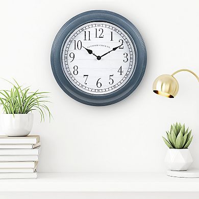La Crosse Technology 16-in. Everly Gray Quartz Analog Wall Clock