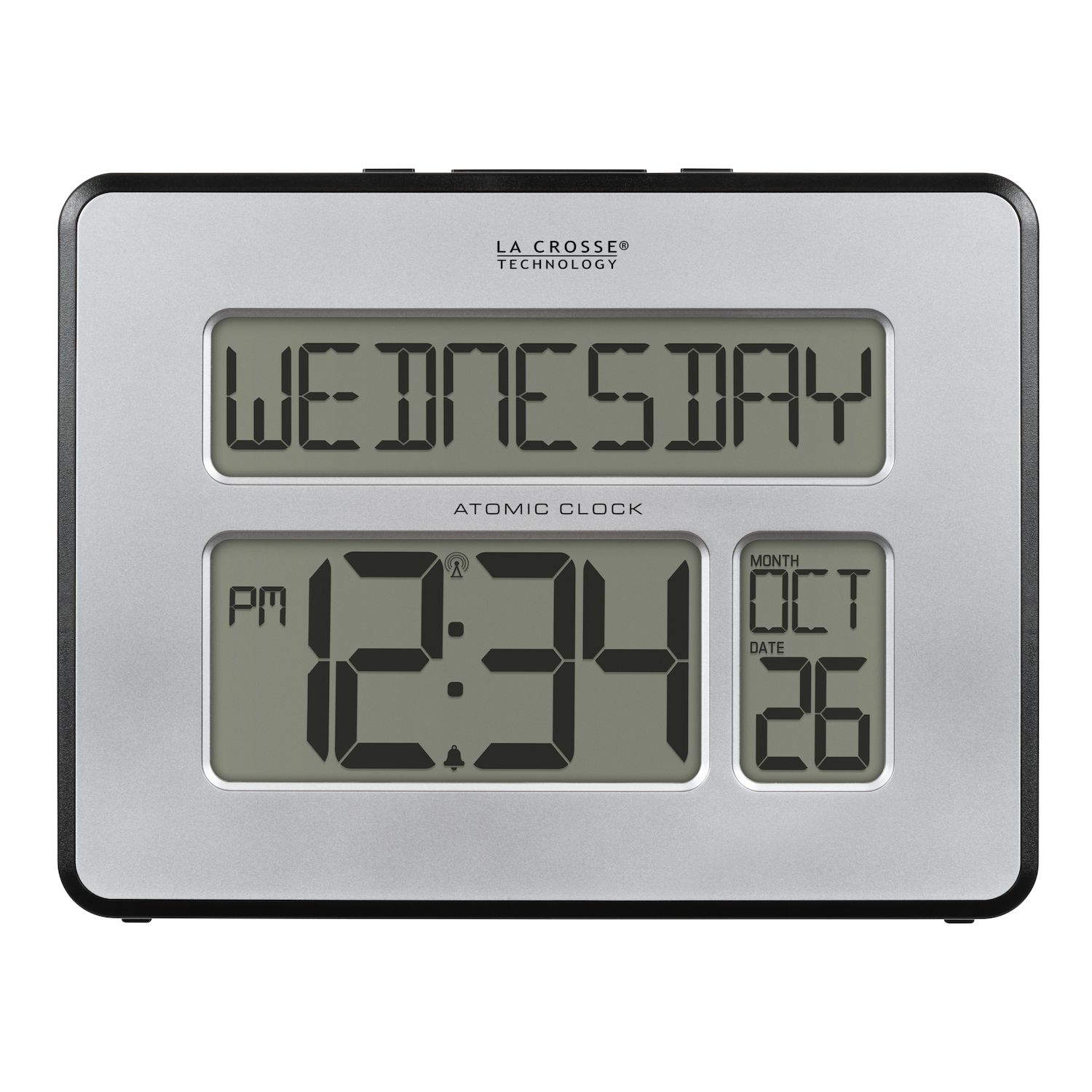 La Crosse Technology Backlight Atomic Full Calendar Digital Clock