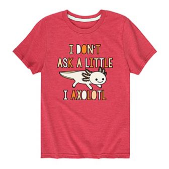 Boys 8-20 Ask A Little Axolotl Graphic Tee