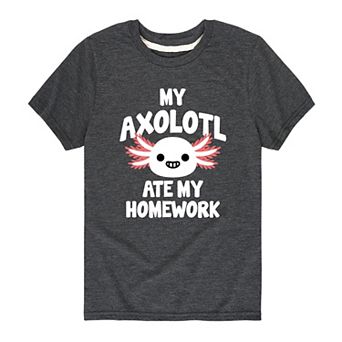 Boys 8-20 My Axolotl Ate My Homework Graphic Tee