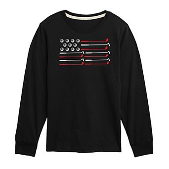 Boys 8-20 United States Of Golf Flag Long Sleeve Graphic Tee