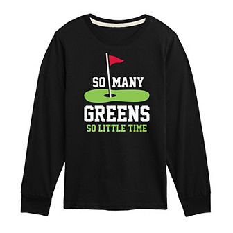 Boys 8-20 "So Many Greens, So Little Time" Long Sleeve Graphic Tee