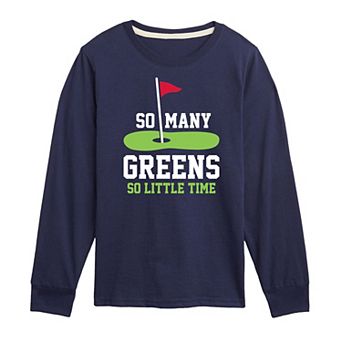 Boys 8-20 "So Many Greens, So Little Time" Long Sleeve Graphic Tee