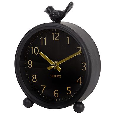 Home Essentials Clock & Bird Table Decor