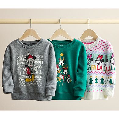 Disney's Mickey or Minnie Mouse Baby & Toddler Girl Crewneck Sweater by Jumping Beans