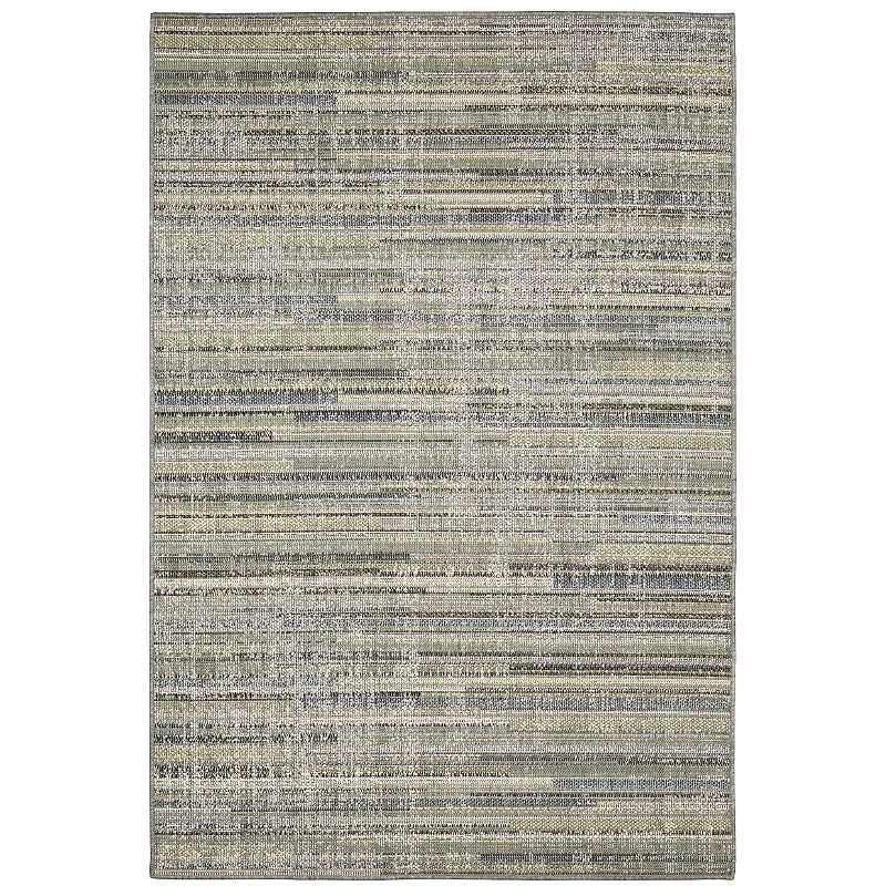 Oriental Weavers Cyprus 2102E Blue/ Green 7 10  X 10  Indoor/Outdoor Area Rug