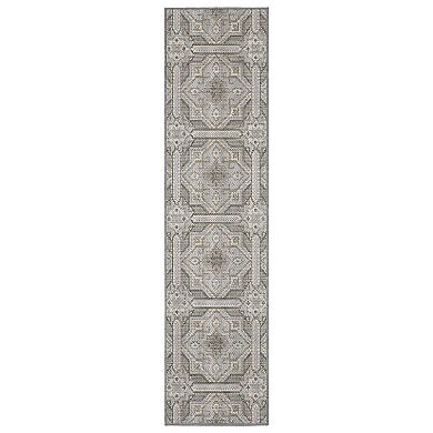 StyleHaven Calla Moroccan Trellis Gray Blue Indoor Outdoor Area Rug