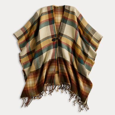 Women's Sonoma Goods For Life® Plaid Button Closure Topper