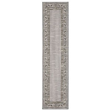 StyleHaven Calla Casual Border Beige Gray Indoor Outdoor Area Rug
