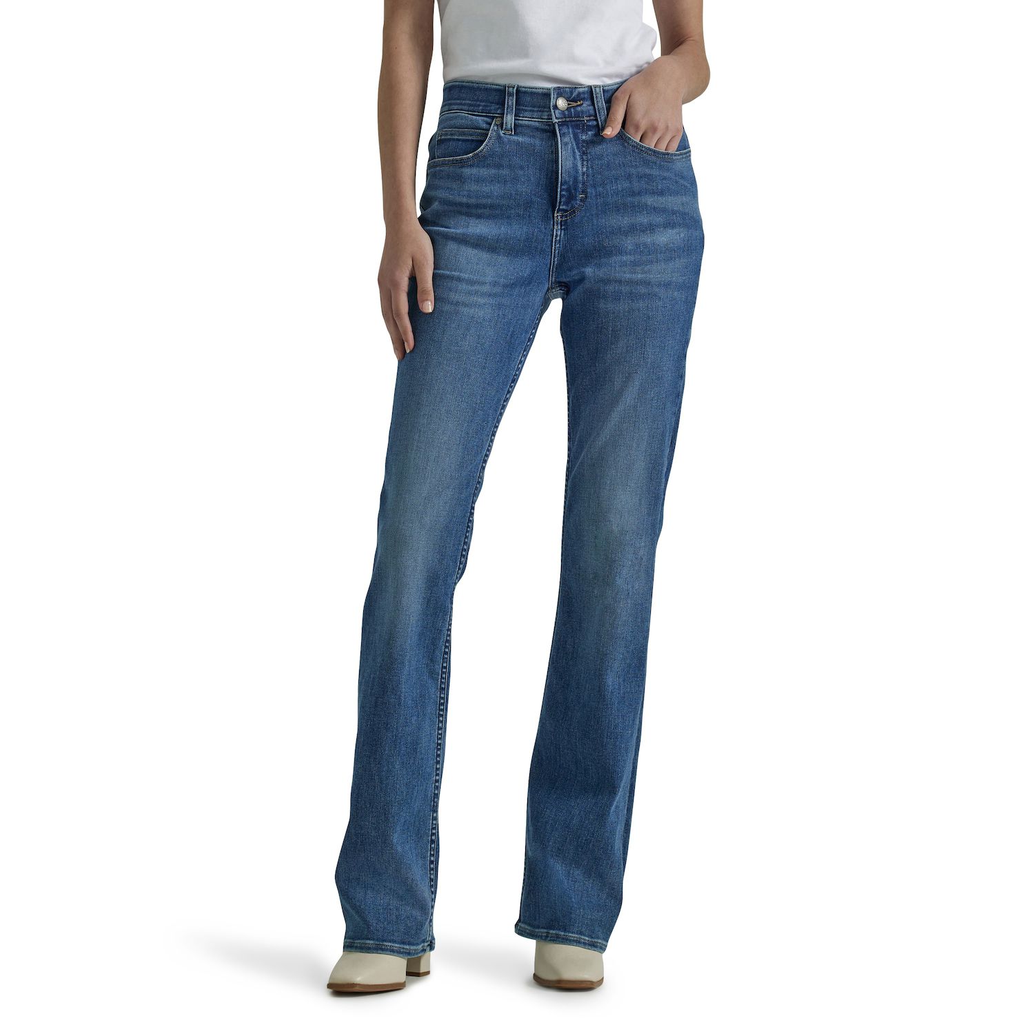 thumbnail image 2 of Lee Women's Petite Bootcut Jeans - Ultra Lux Comfort With Flex Motion Stretch Denim 2 of 9
