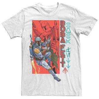 Big & Tall Star Wars Boba Fett Anime Style Draws Tee