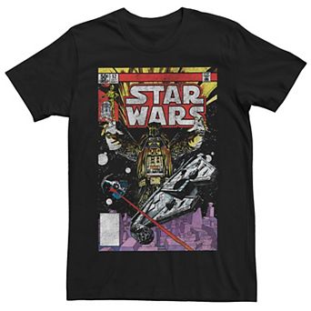 Big & Tall Star Wars Comic Style Cover Tee