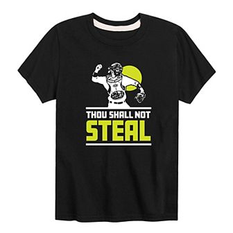 Boys 8-20 Baseball Thou Shall Not Steal Graphic Tee