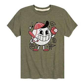 Boys 8-20 Baseball Mascot Graphic Tee
