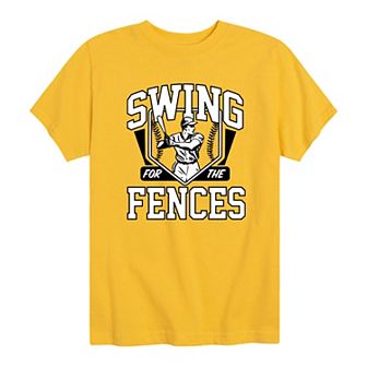 Boys 8-20 Baseball Swing For The Fences Graphic Tee