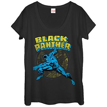 Juniors' Marvel Black Panther Fight Mode Scoop Neck Tee