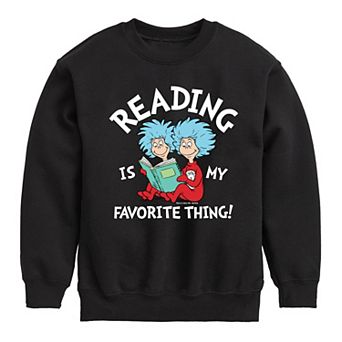 Boys 8-20 Dr. Seuss Reading Is My Favorite Crew Fleece Sweatshirt