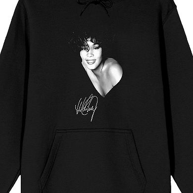 Men's Whitney Houston Black White Graphic Hoodie