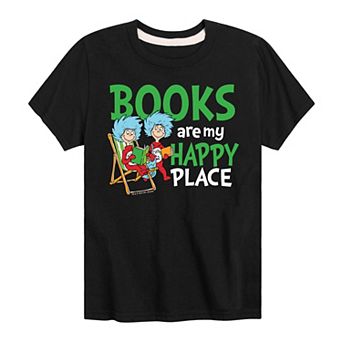 Boys 8-20 Dr. Seuss Books Are My Happy Place Graphic Tee