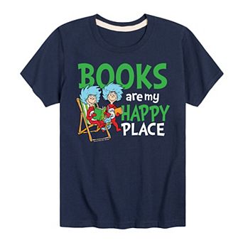 Boys 8-20 Dr. Seuss Books Are My Happy Place Graphic Tee