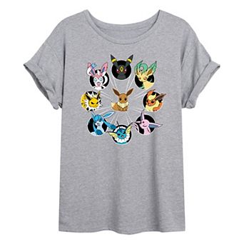 Juniors' Pokemon Eevee Oversized Tee