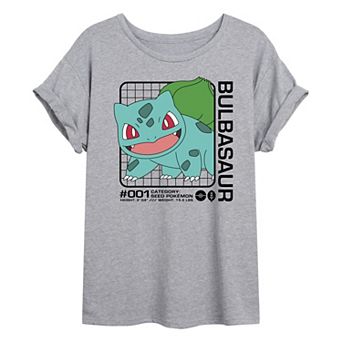Juniors' Pokemon Bulbasaur Oversized Tee