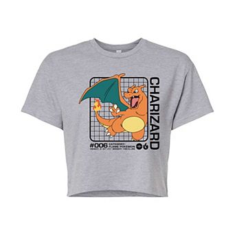 Juniors' Pokemon Charizard Cropped Tee