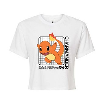 Juniors' Pokemon Charmander Cropped Tee