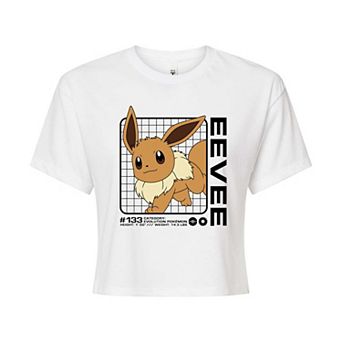 Juniors' Pokemon Eevee Cropped Tee
