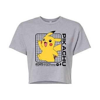 Juniors' Pokemon Pikachu Cropped Tee