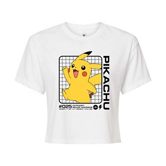 Juniors' Pokemon Pikachu Cropped Tee