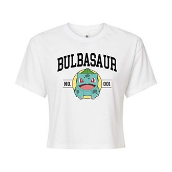 Juniors' Pokemon Bulbasaur Cropped Tee