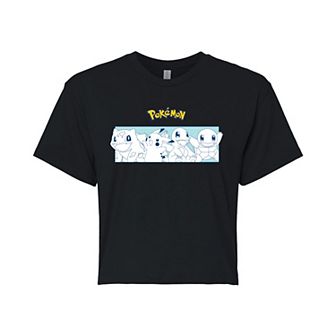 Juniors' Pokemon Starters Cropped Tee