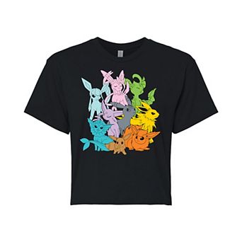 Juniors' Pokemon Eevolutions Cropped Tee
