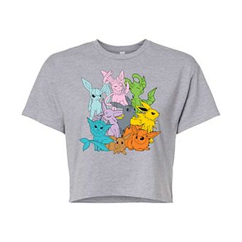 Juniors' Pokemon Eevolutions Cropped Tee