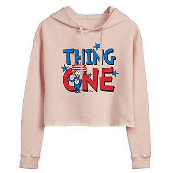 Juniors' Dr. Seuss Thing One Cropped Hoodie