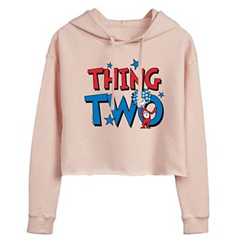 Juniors' Dr. Seuss Thing Two Cropped Hoodie