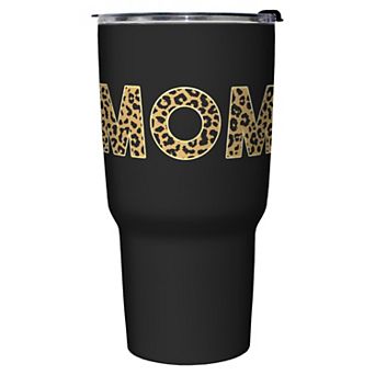 Mom Cheetah Print Letters 27-oz. Stainless Steel Travel Mug