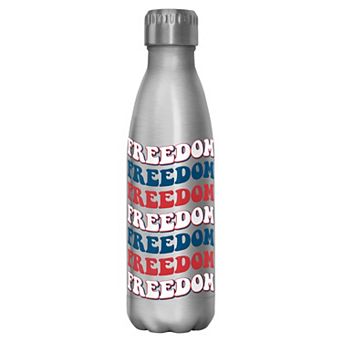 Freedom 70's Style Typography 17-oz. Stainless Steel Water Bottle