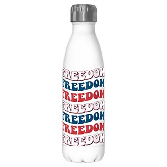 Freedom 70's Style Typography 17-oz. Stainless Steel Water Bottle