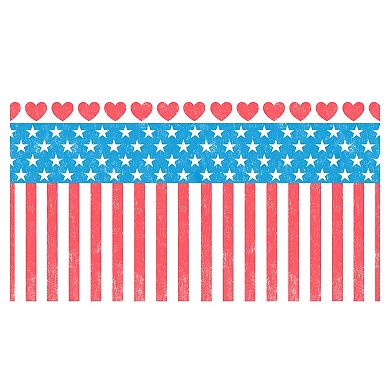 USA Flag And Hearts 17-oz. Stainless Steel Water Bottle