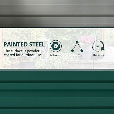 Outsunny Raised Garden Bed Vegetable Planter Flower Gardening Box Patio