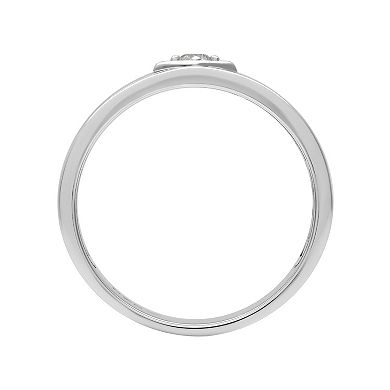 Men's AXL Sterling Silver Diamond Accent Solitaire Ring