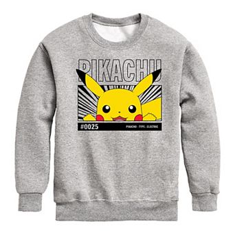 Boys 8-20 Pokemon Peeking Pika Fleece Graphic Pullover